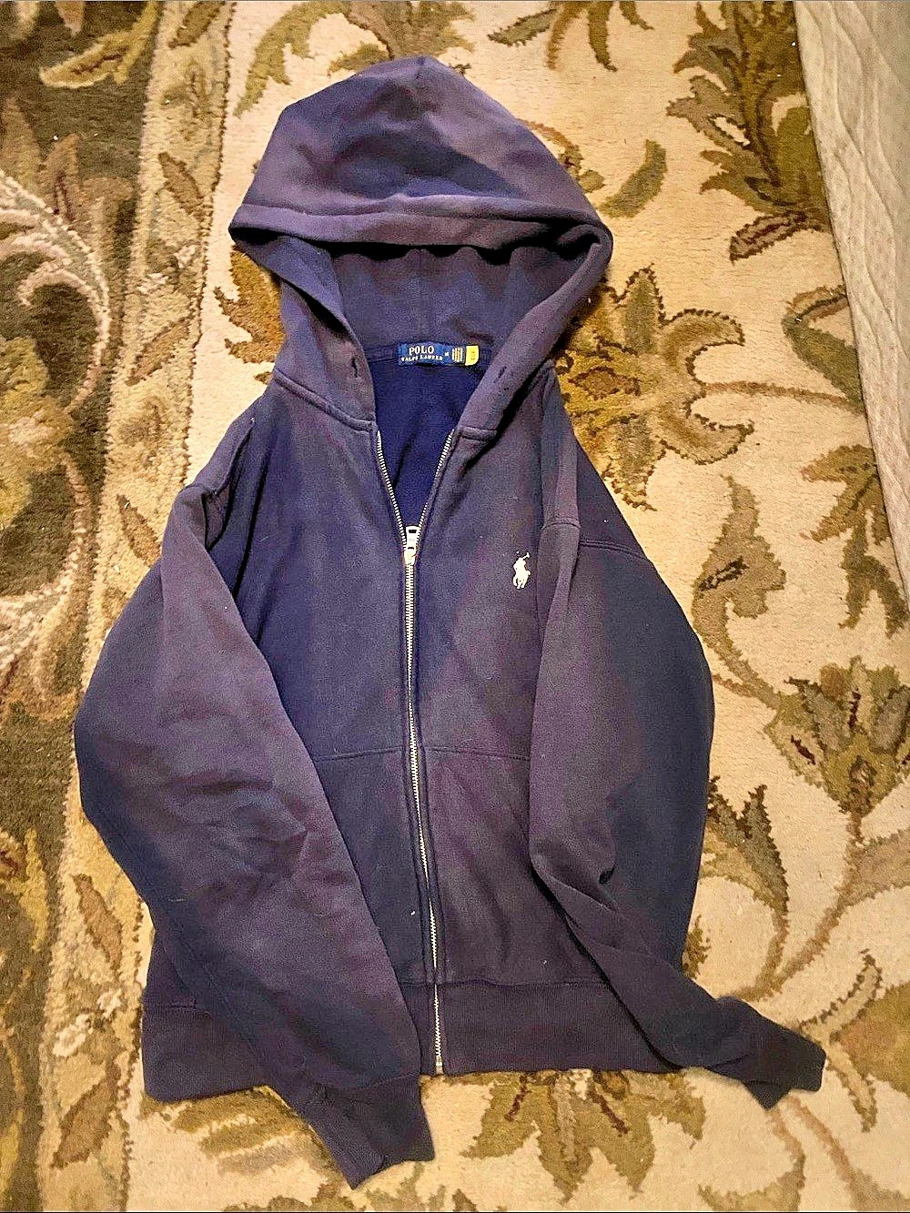 Polo Ralph Lauren Fleece Full-Zip Hoodie Blue Medium